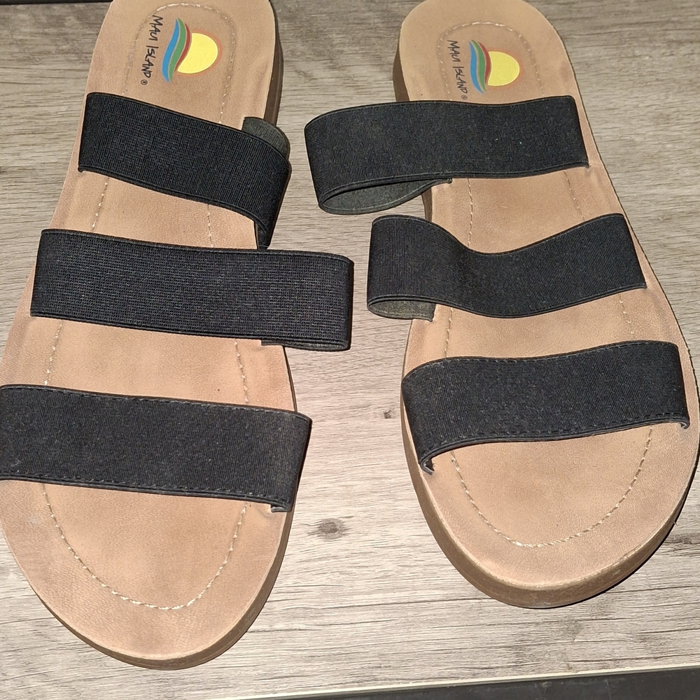 Maya Koko Black Strap Sandals